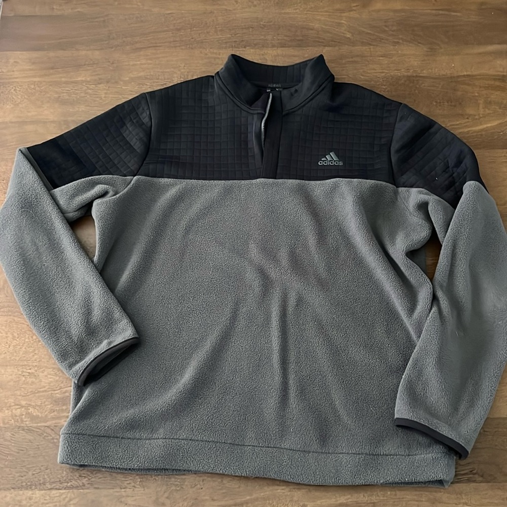 Adidas DWR color block 1/4 zip. L, Like new